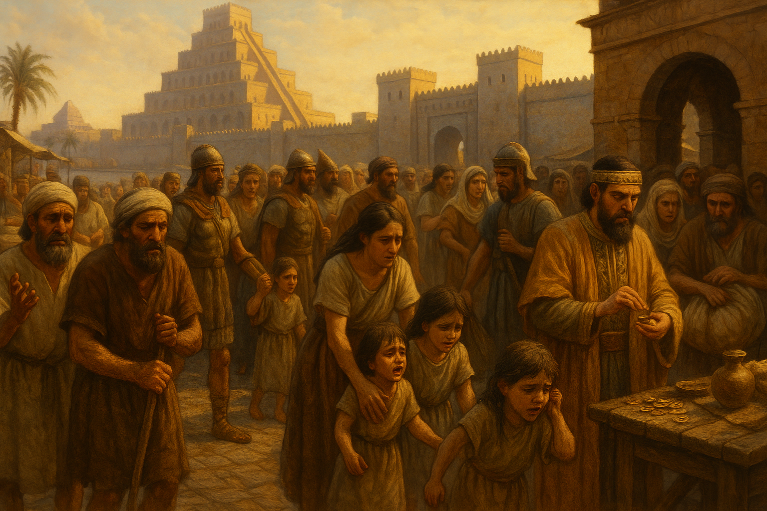 Ancient Babylon during debt crisis