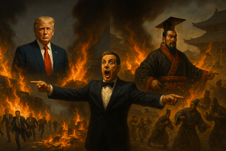 Trump vs Qin Shi Huang Knowledge Destruction