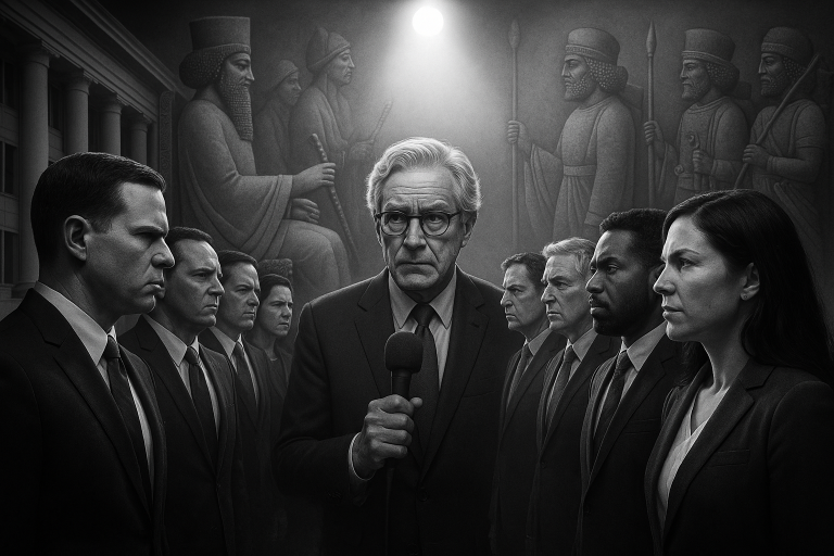 Dramatic comparison between modern federal overreach and ancient Persian satrap rebellion