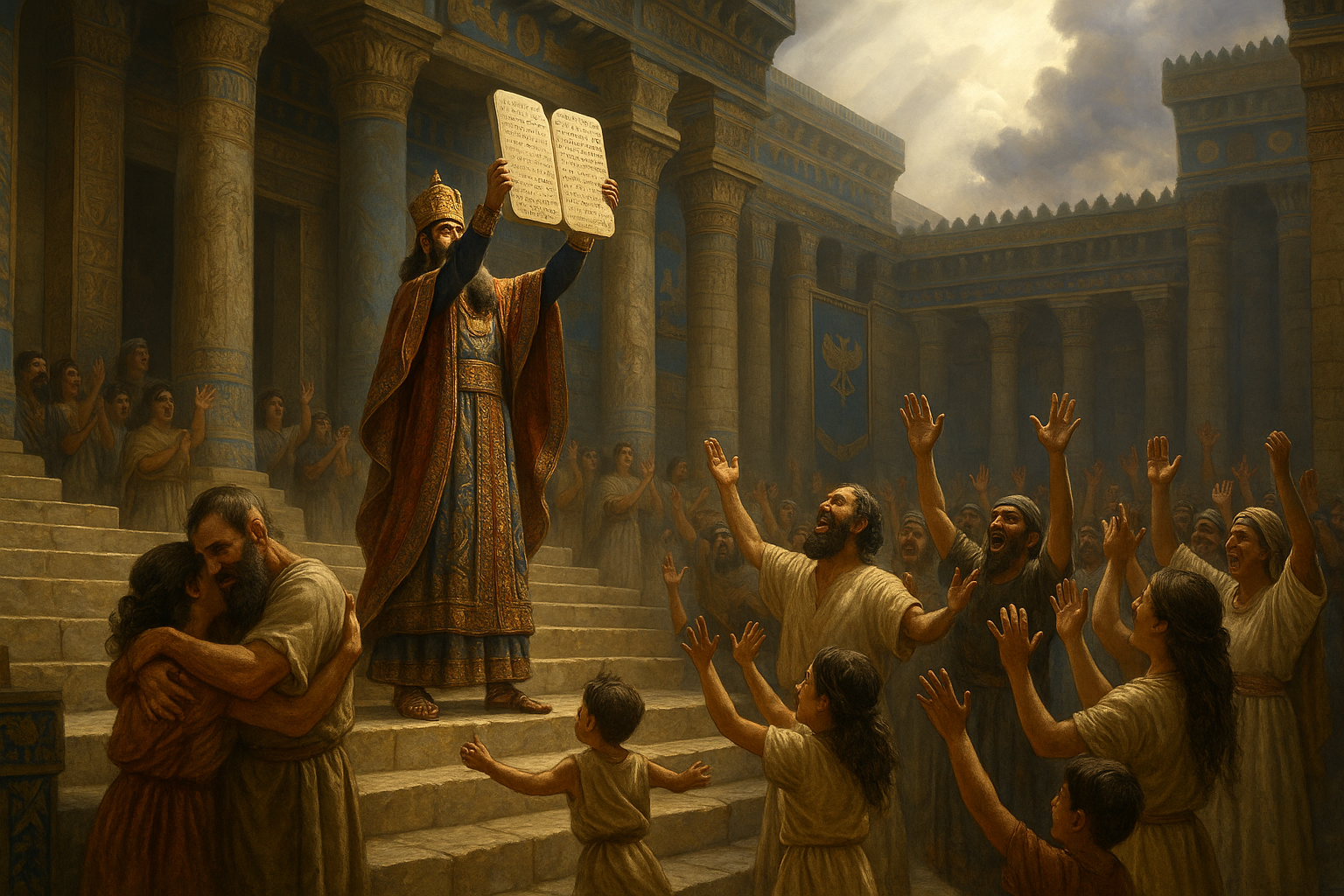 King Hammurabi proclaiming debt cancellation