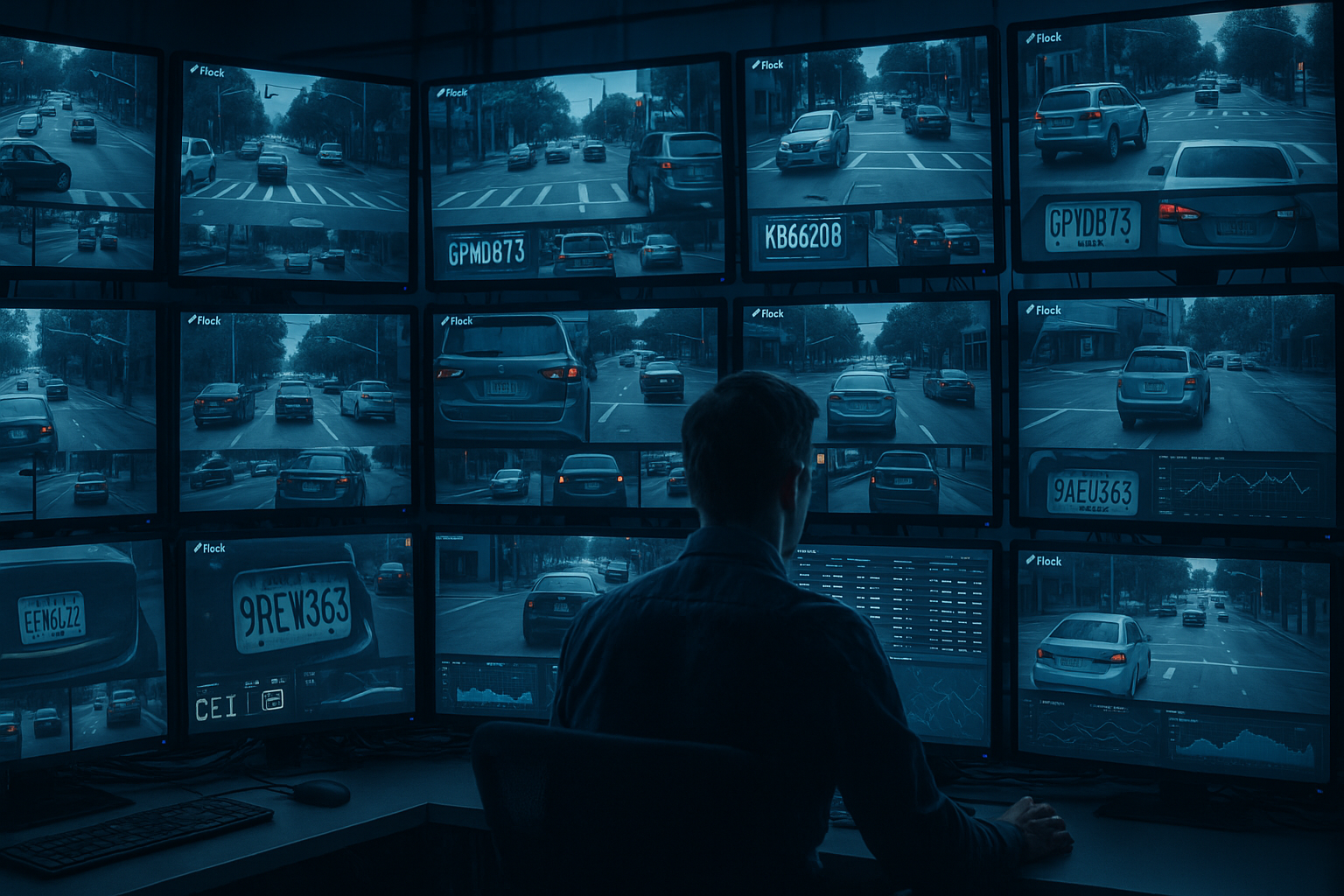 Modern Surveillance Room