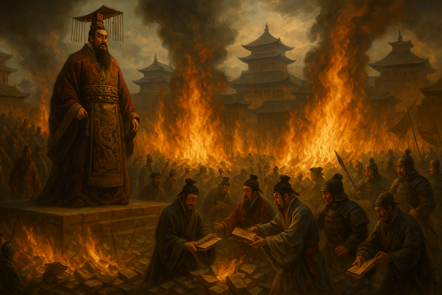 Qin Shi Huang Burning Books