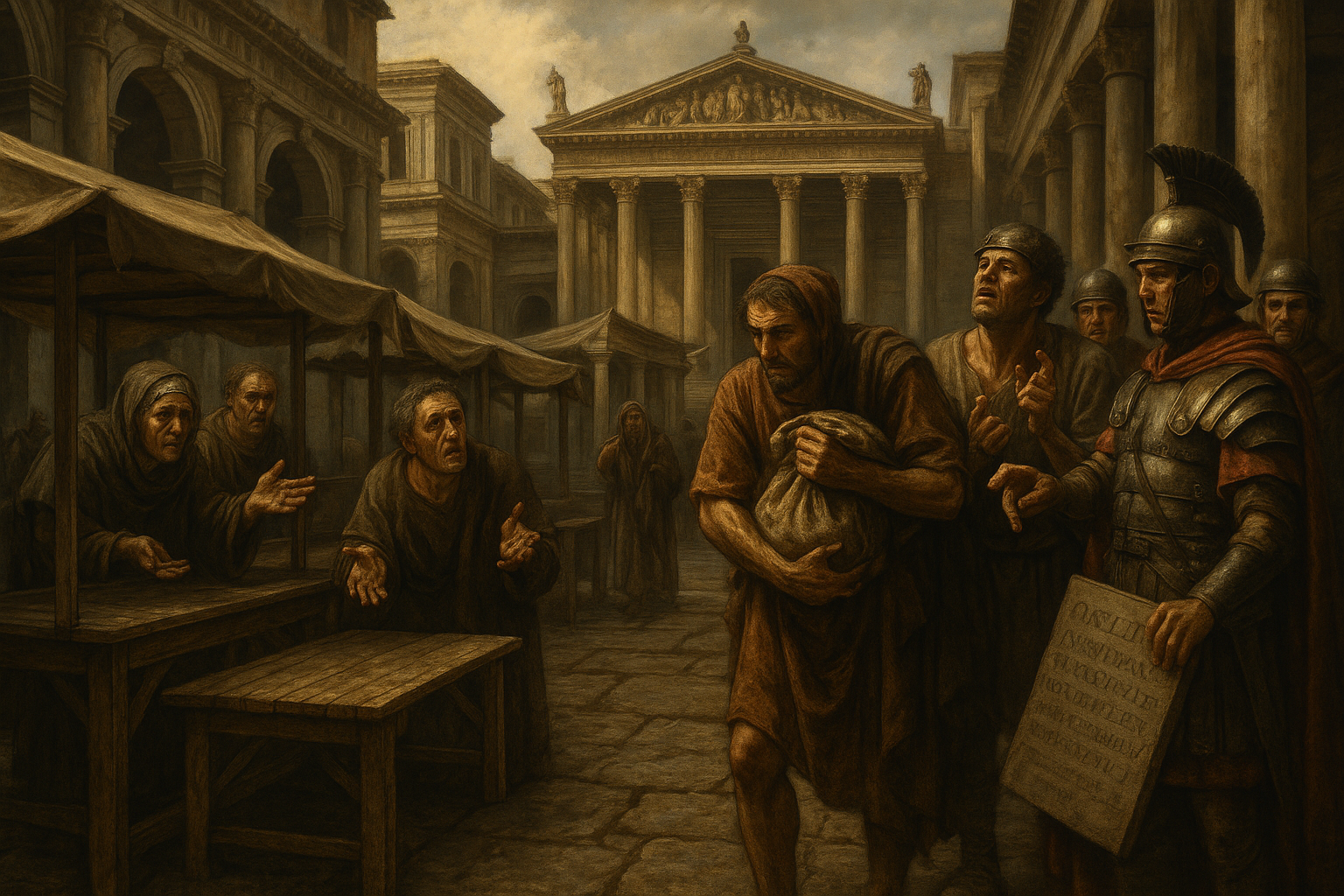 Roman marketplace during Diocletian's failed price controls