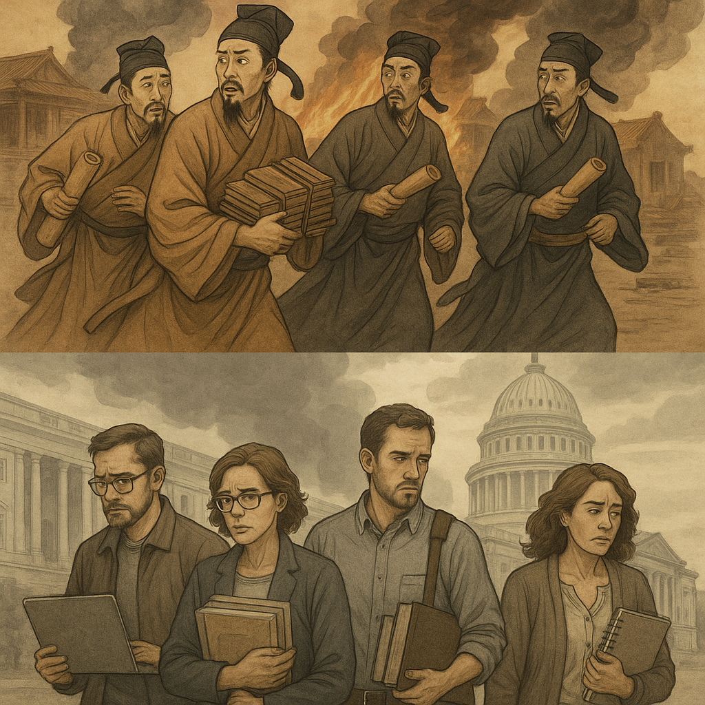 Scholars Fleeing Across Time