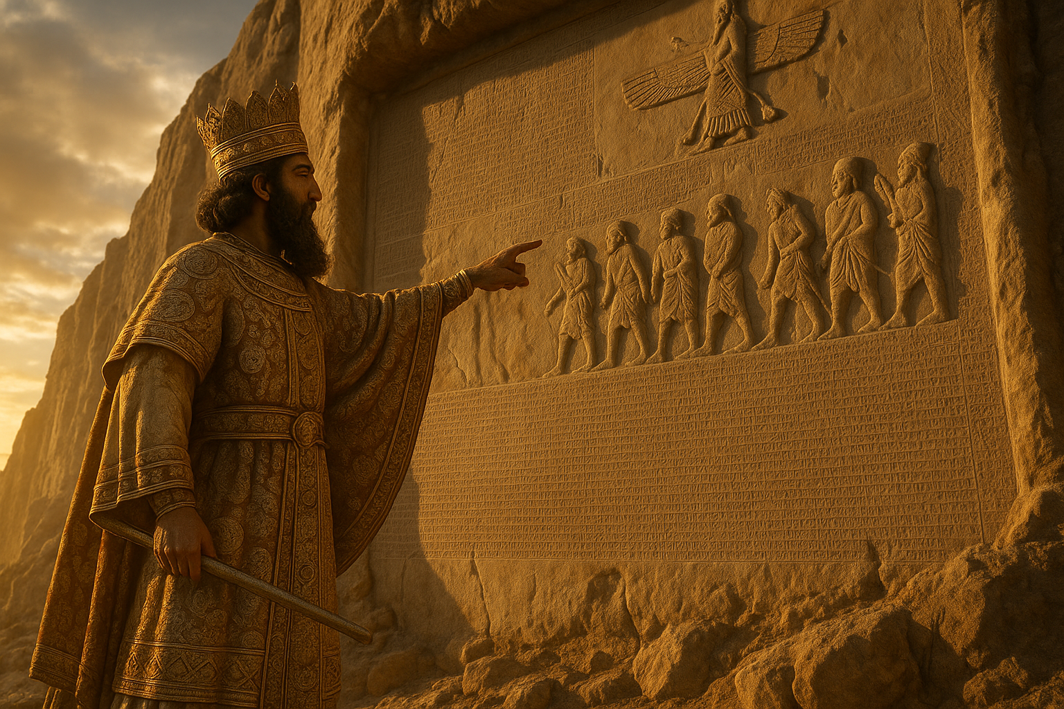 Darius I at the Behistun Inscription