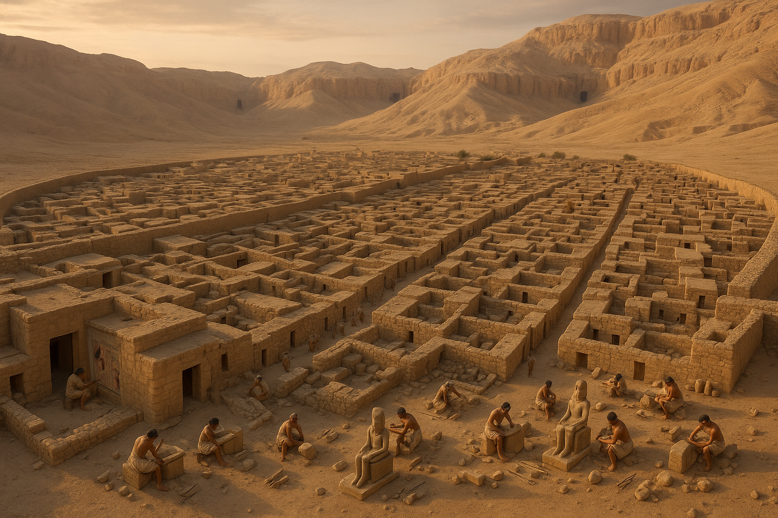 Ancient Egyptian village of Deir el-Medina