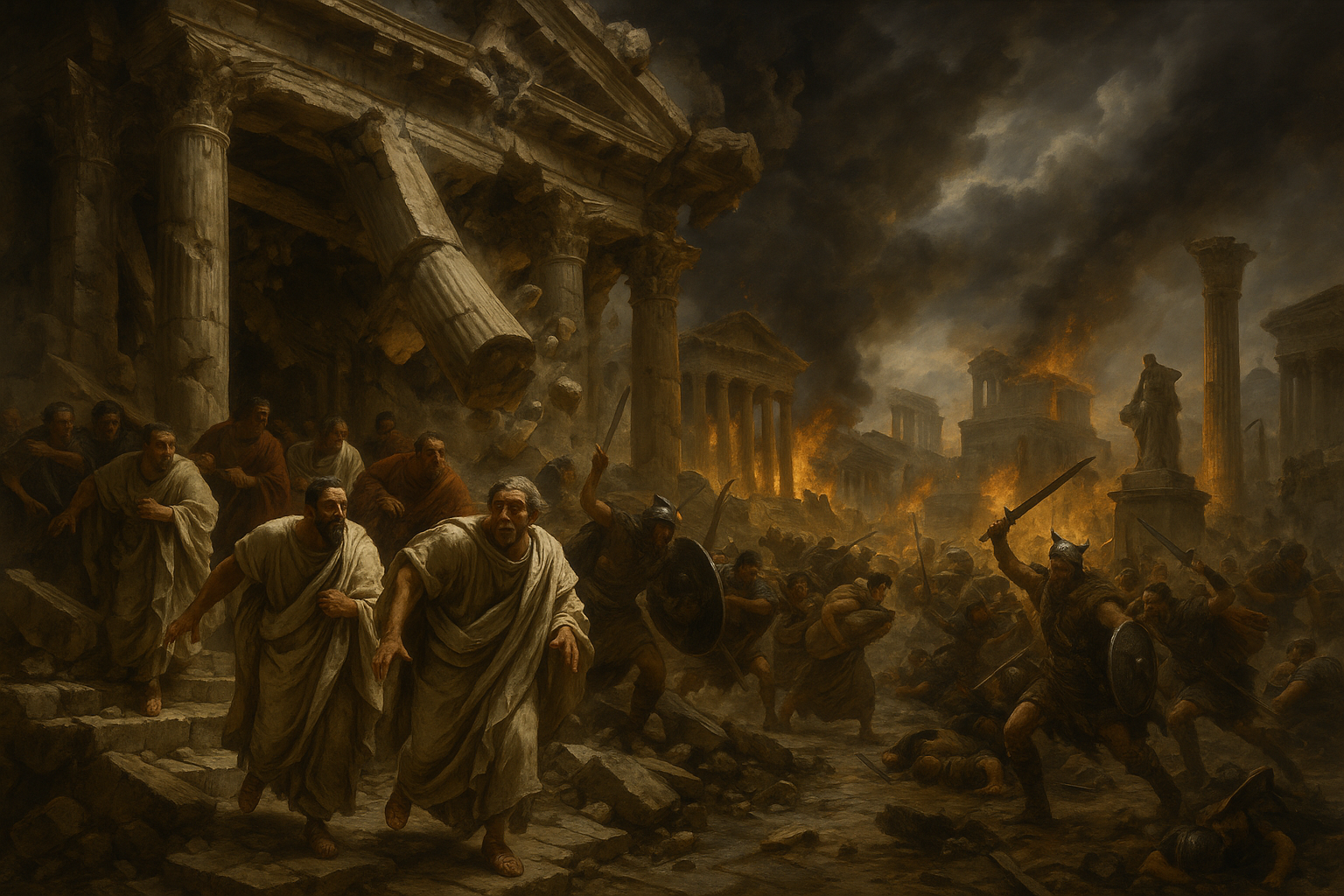 The collapse of Roman institutions during the Third Century Crisis