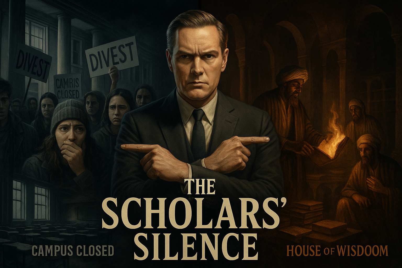 The Scholars' Silence: Campus Crisis and Islamic Golden Age parallel