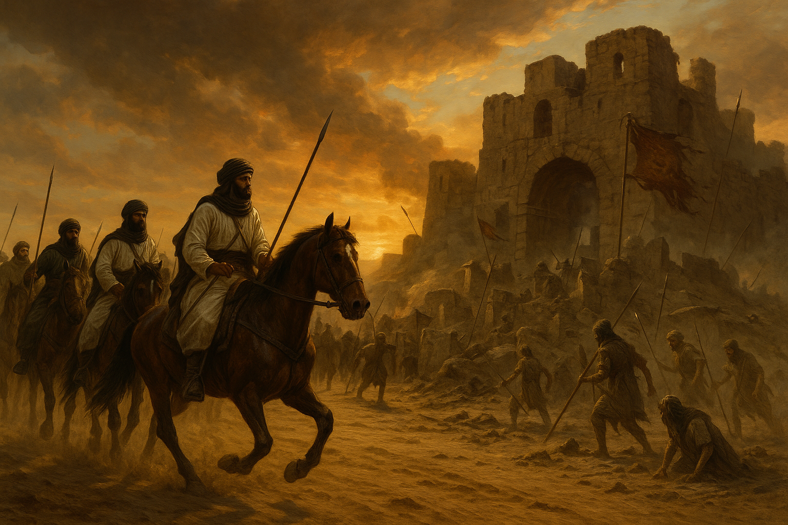 Arab conquest of the weakened Sassanid Empire