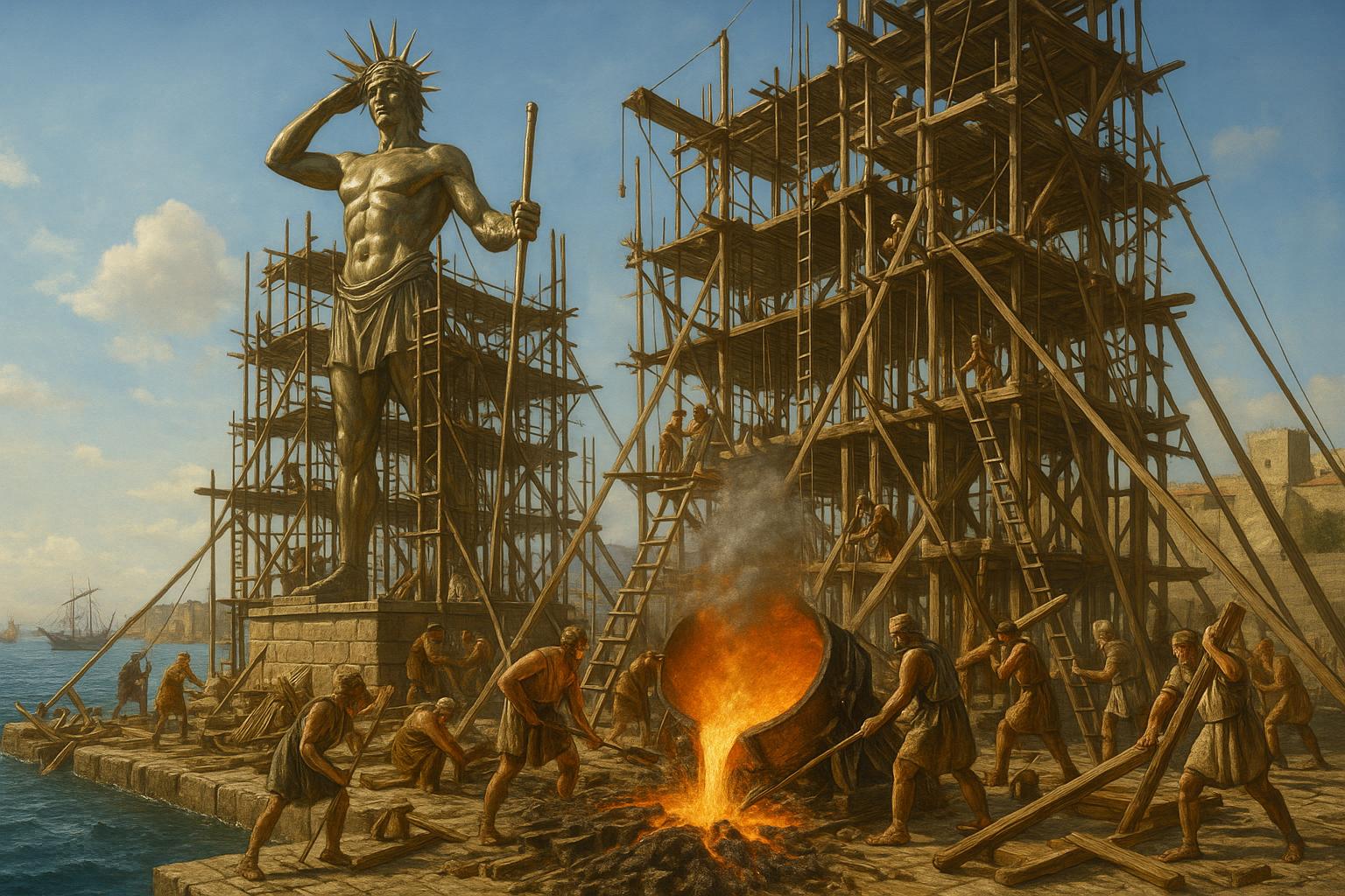 Construction of the Colossus of Rhodes