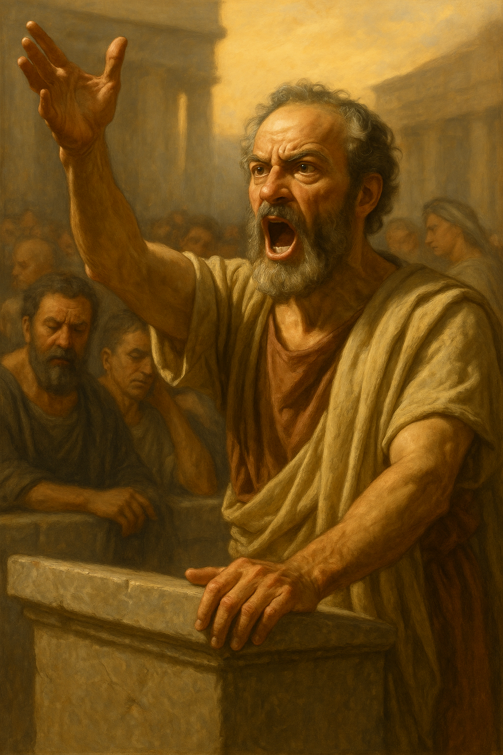 Demosthenes Speaking to Apathetic Citizens