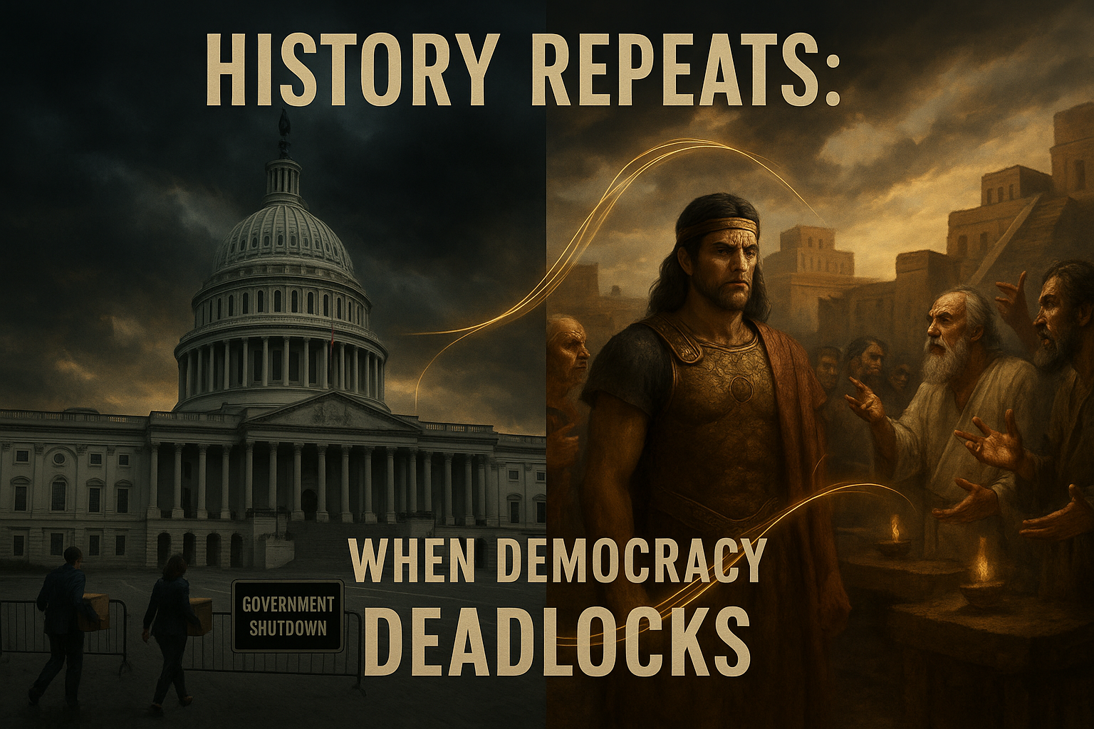 Modern political deadlock paralleling ancient assembly crisis