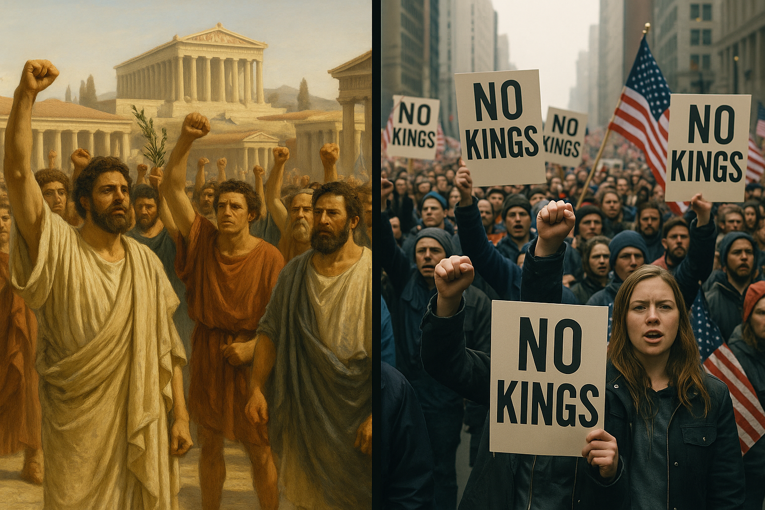 Ancient and modern No Kings protests