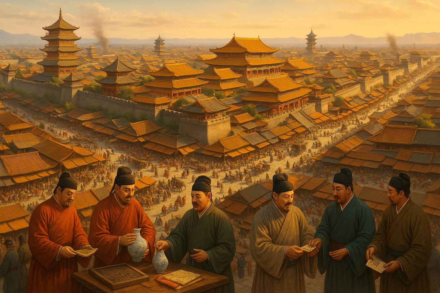 The magnificent Song Dynasty capital at its height of prosperity