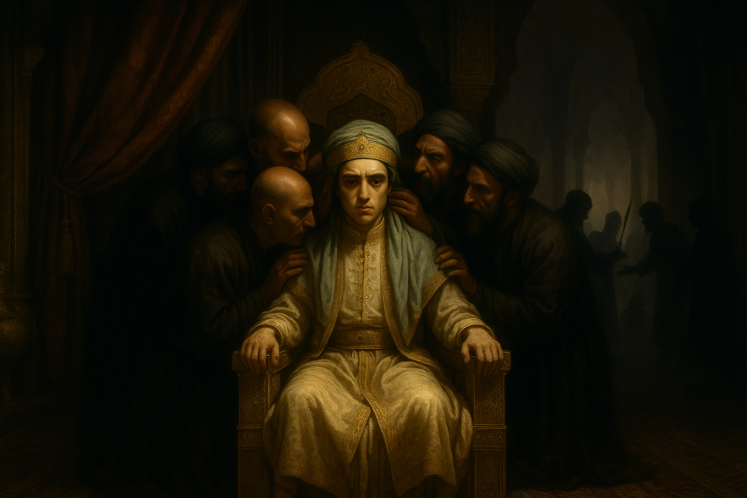 Caliph al-Muqtadir Isolated by Court Servants