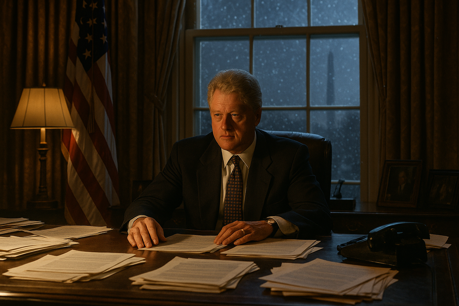 President Clinton during 1995 government shutdown