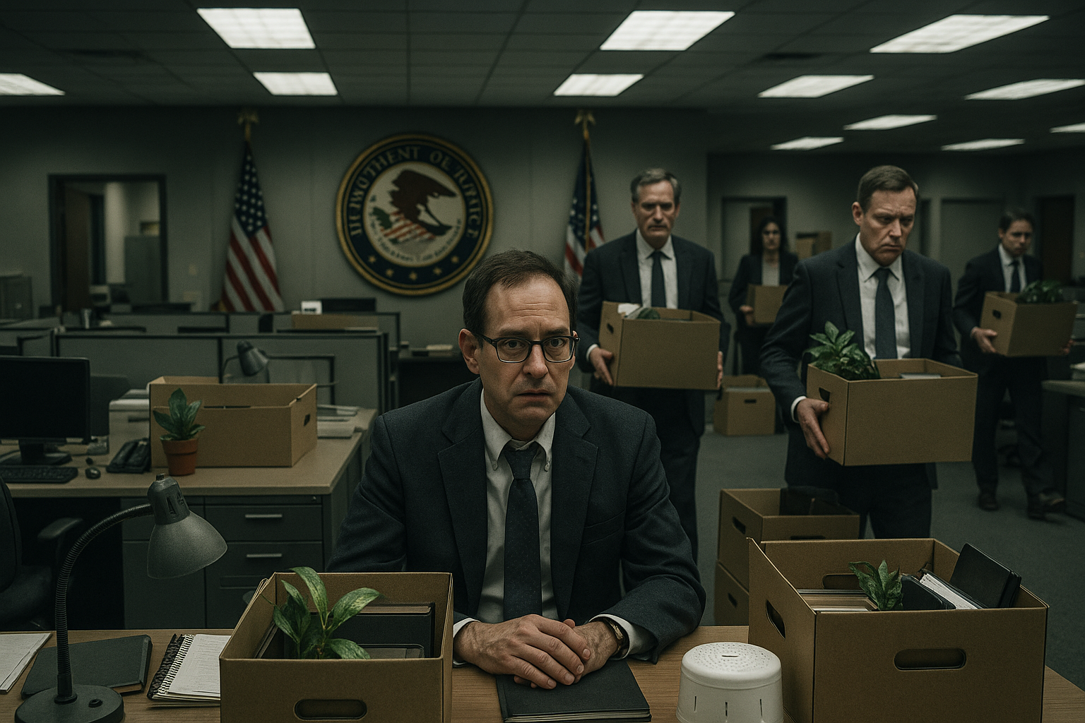 DOJ attorneys leaving with boxes amid institutional chaos