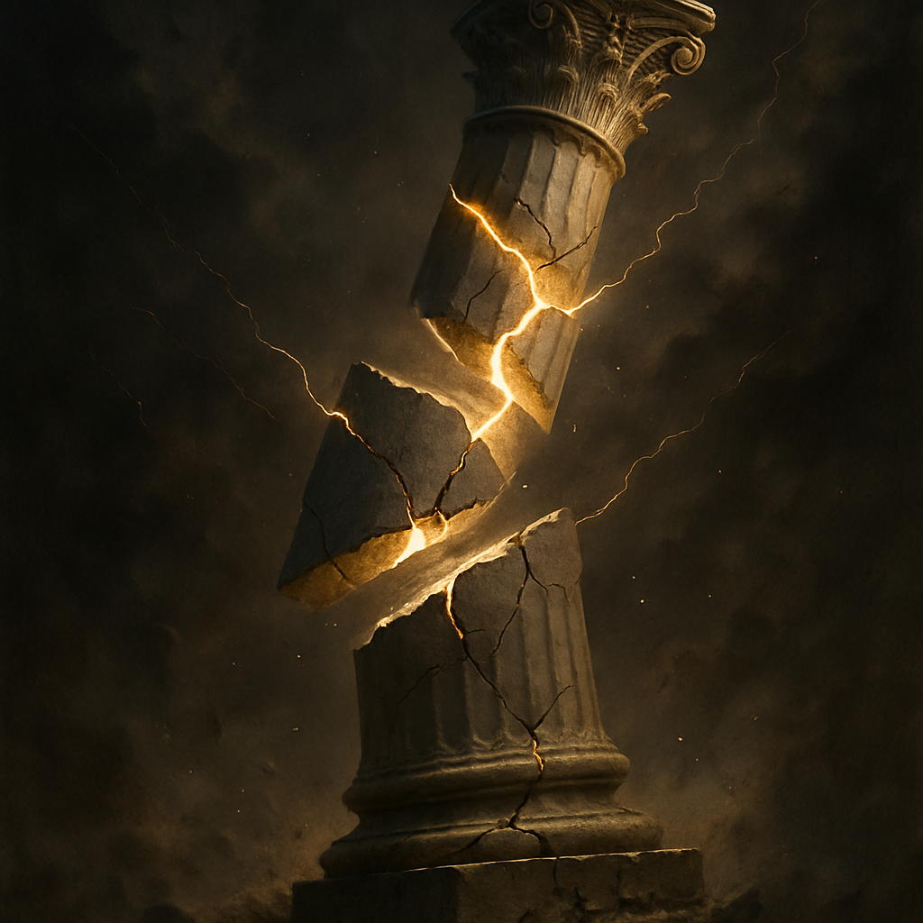 Roman Empire fracturing into three pieces during the Crisis of the Third Century