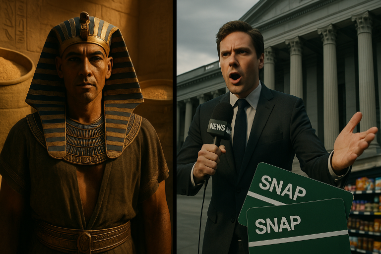Ancient Egyptian vizier Baya vs modern SNAP crisis - historical parallel