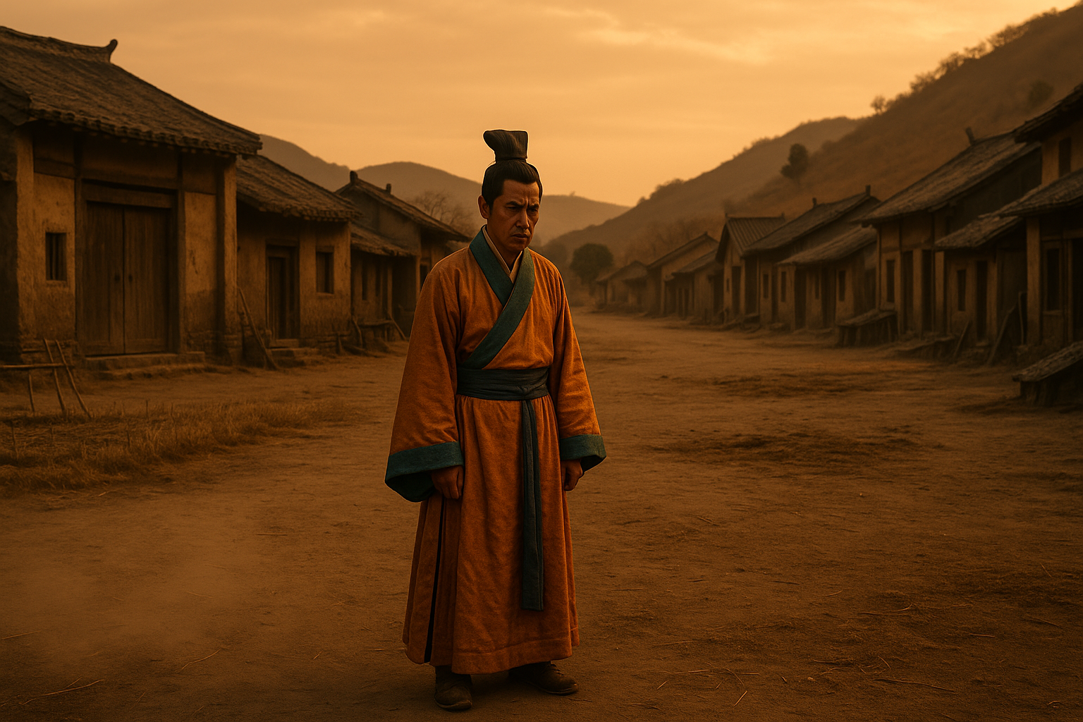Han Dynasty tax collector in empty village