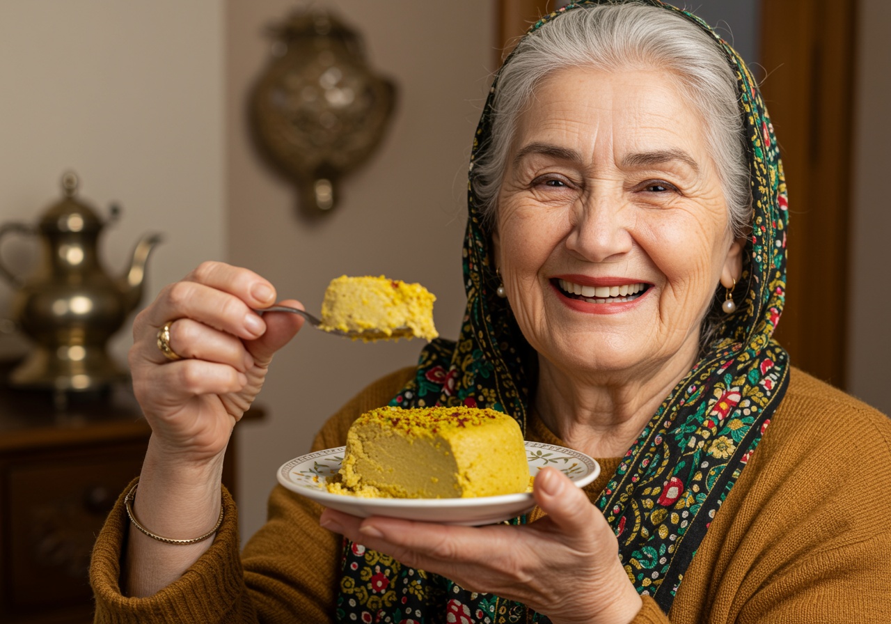 Woman enjoying dessert