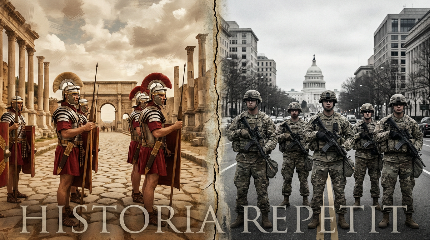 Historical parallel: Roman Praetorian Guards and modern National Guard soldiers