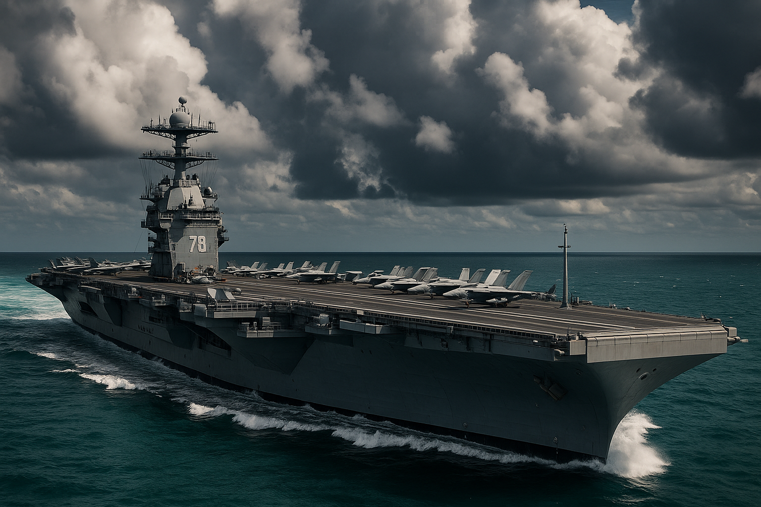 USS Gerald Ford in Caribbean 2025