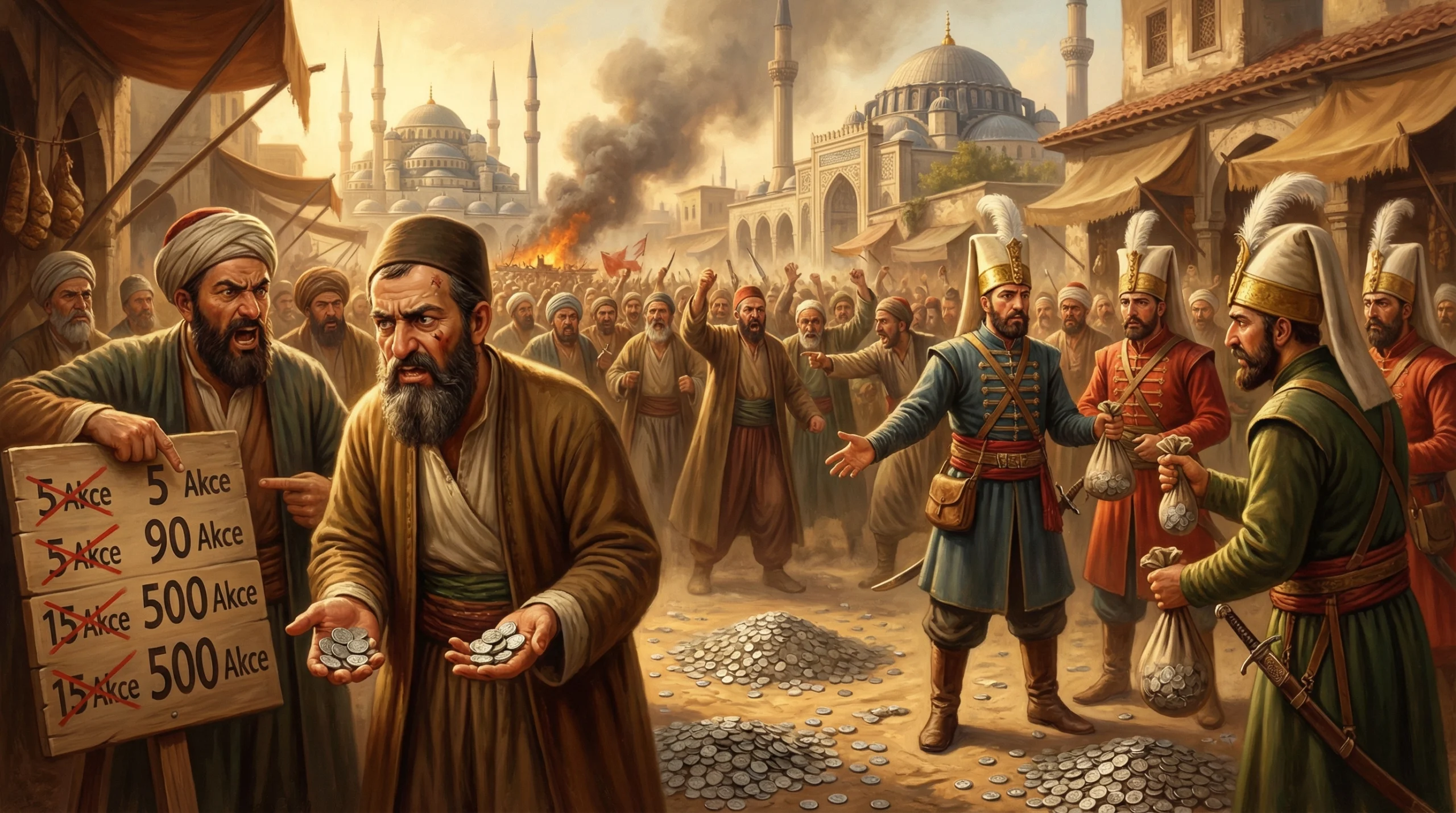 The consequences of currency debasement: Ottoman marketplace chaos and military unrest