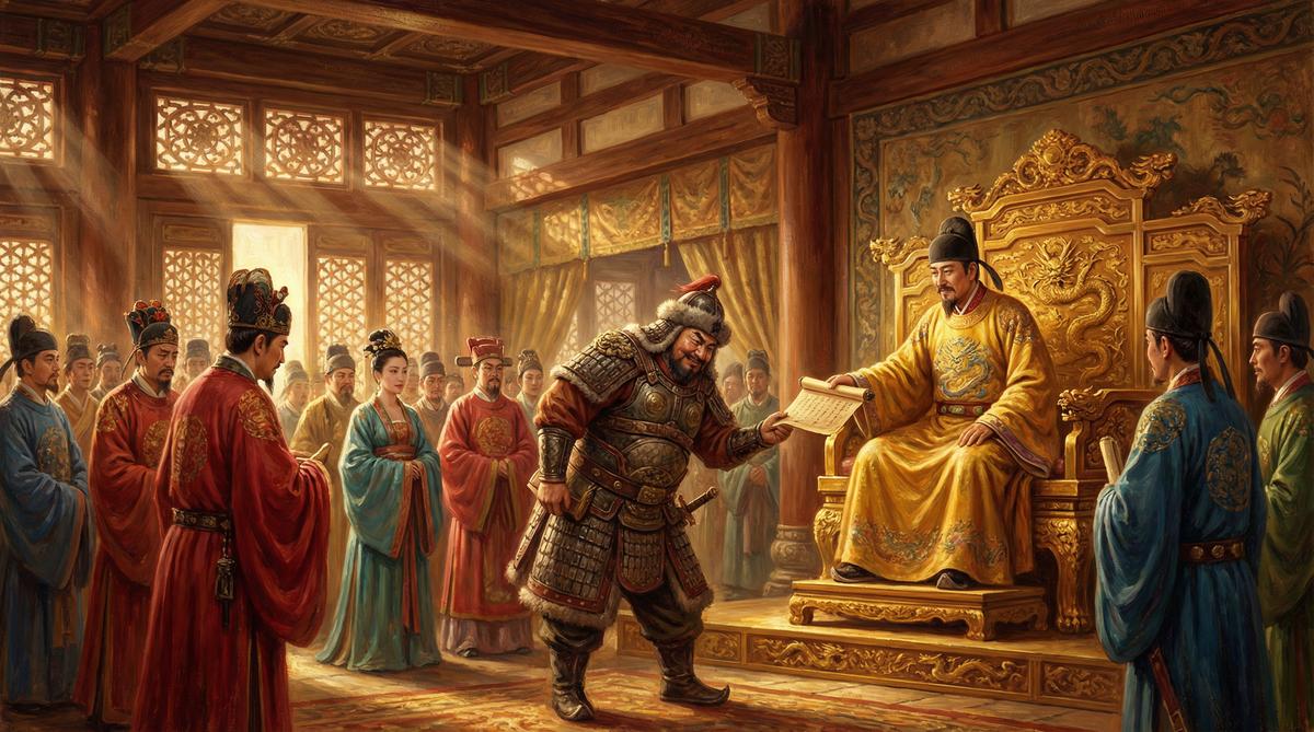 Emperor Xuanzong grants power to An Lushan in the Tang Dynasty court