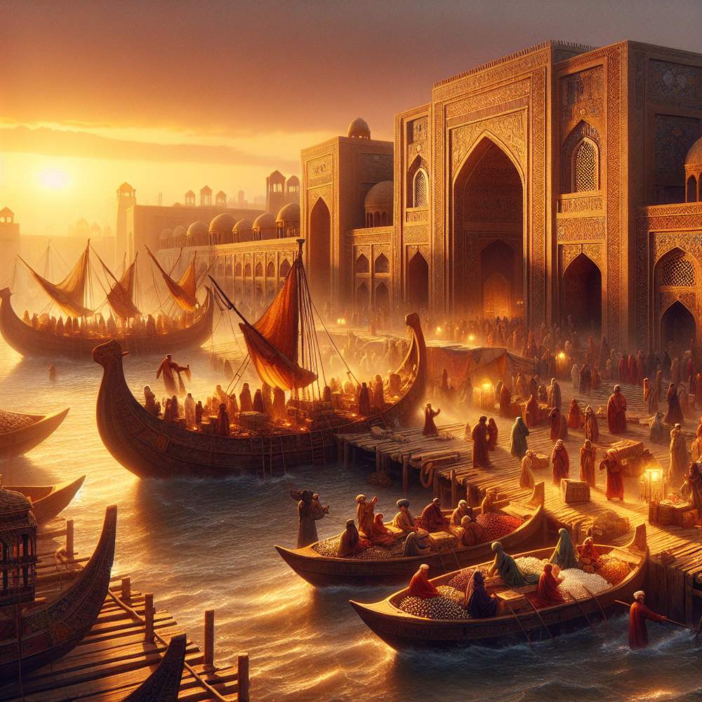 Sassanid Persian port city at its height of power