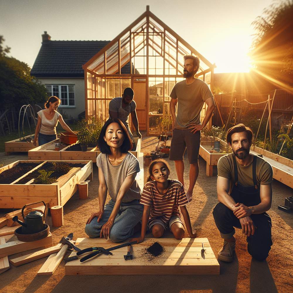 American family building a resilient homestead garden