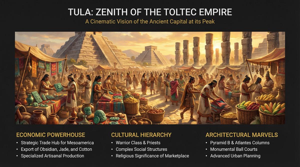 Toltec capital of Tula at its peak